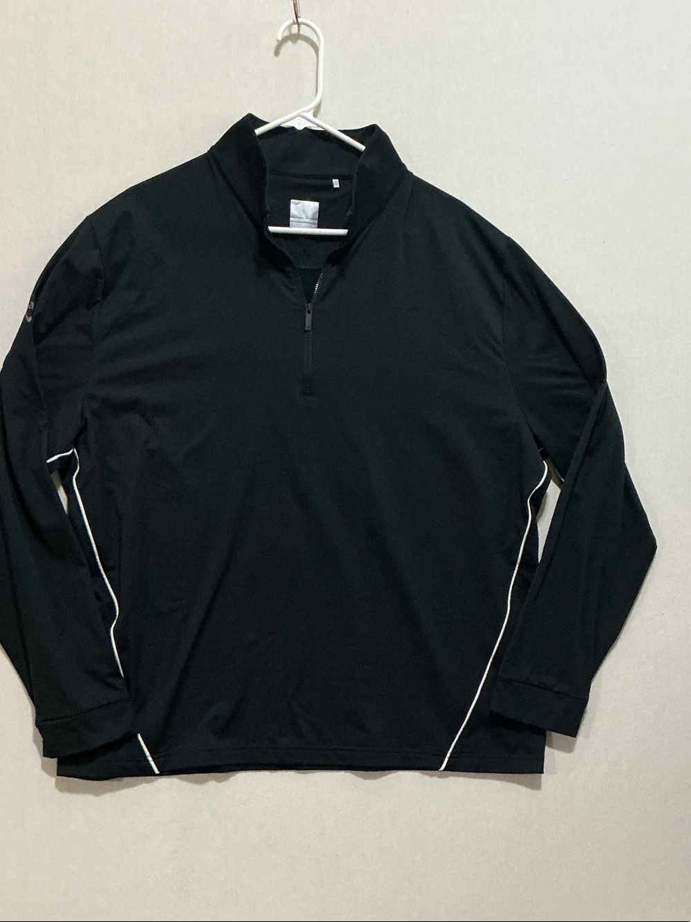 Callaway Black Quarter-Zip Pullover with White Piping